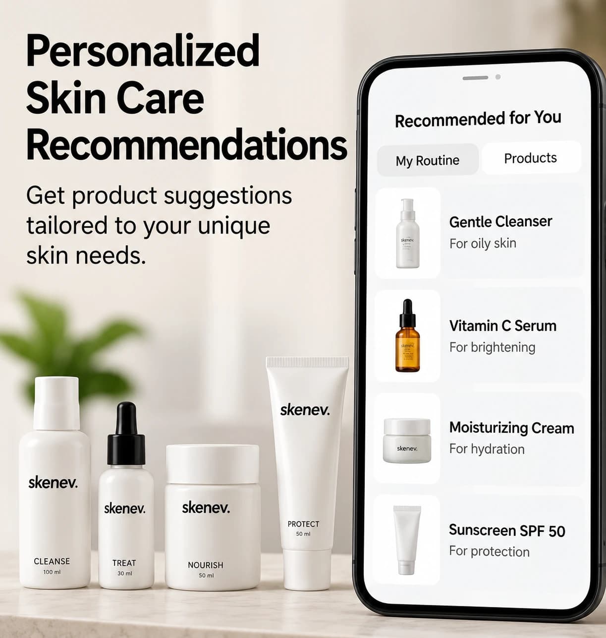 SKENEV AI beauty scanner product view four